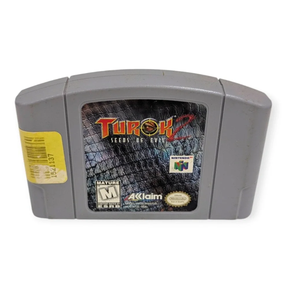 Turok 2 Seeds of Evil Nintendo 64 N64 Video‎ Game Cartridge Acclaim NUS-006 USA